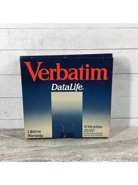 Verbatim DataLife 2S/2D Minidisks Double-Sided Double-Density 8 Disks Open Box